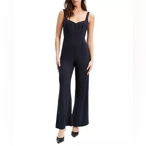 Bardot Baela Navy Corset Jumpsuit Size 8
